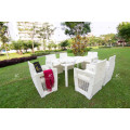 Unique Design Weather Resistant Dining Set Poly Rattan Wicker Furniture